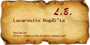 Lazarovits Bogáta névjegykártya